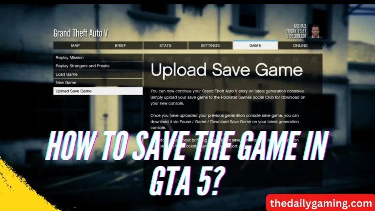 How to Save the Game in GTA 5?
